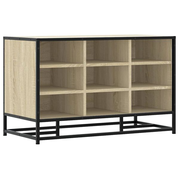 vidaXL Skobenk sonoma eik 84x40x53,5 cm konstruert tre og metall