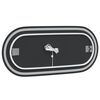 vidaXL LED-baderomsspeil 100x45 cm oval