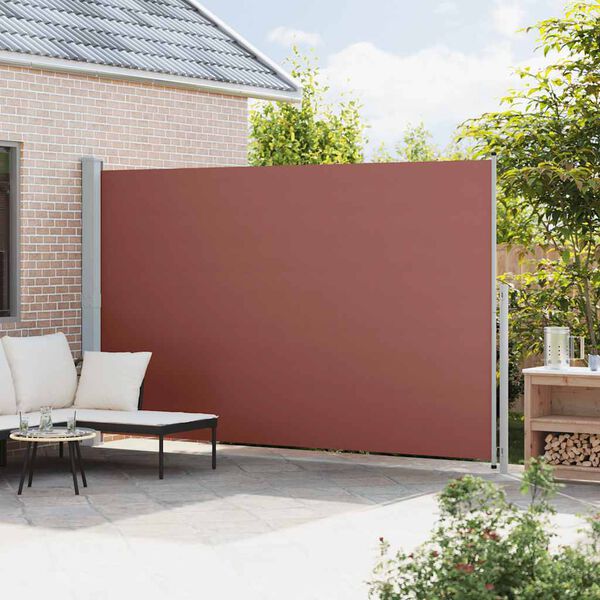 vidaXL Uttrekkbar sidemarkise 220x500 cm brun