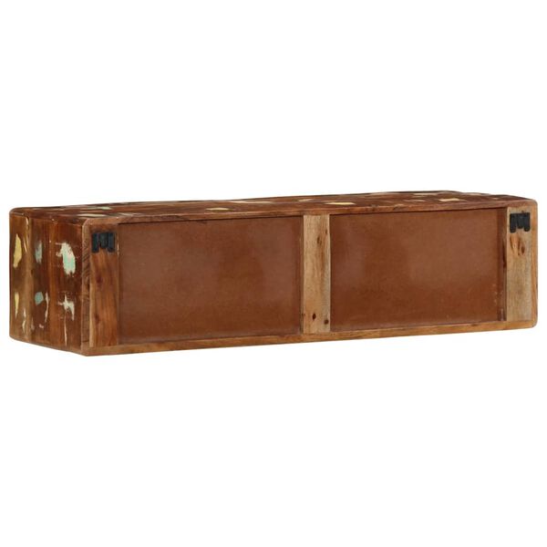 vidaXL Veggmontert TV-benk 100x32x25 cm gjenvunnet heltre