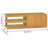 vidaXL Veggmontert baderomsskap 90x40x30 cm heltre teak