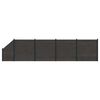 vidaXL Gjerdesett 5 stk. 792 x 186 cm WPC og Aluminium Svart