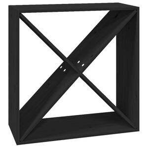 vidaXL Vinhylle svart 62x25x62 cm heltre furu