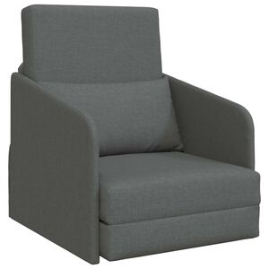 vidaXL Sammenleggbar Sofa seng M&oslash;rkegr&aring; 65 x 80 x 83 cm stoff