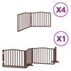 vidaXL Hundeport sammenleggbar 12 paneler brun 960 cm poppeltre