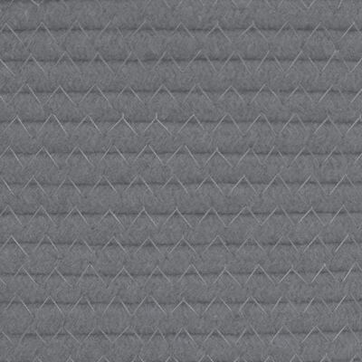 vidaXL Oppbevaringskurv grå og hvit Ø43x38 cm bomull