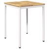 vidaXL Hage middagsbord Hvit 60 x 60,5 x 75 cm Solid akasietre