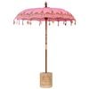 vidaXL Balinesisk parasoll med base Rosa 185 x 185 x 260 cm