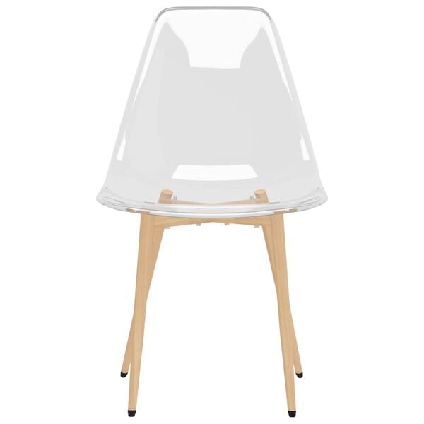 vidaXL Spisestoler 4 stk gjennomsiktig PET