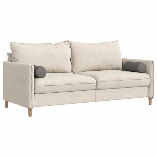 vidaXL Bolster puter 2 pcs Lysegrå Ø 15 x 40 cm Corduroy stoff