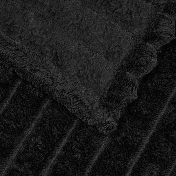 vidaXL Kastteppe Svart 240 x 220 cm Fleece