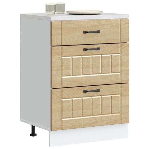 vidaXL Kj&oslash;kken underskap Lucca sonoma eik konstruert tre