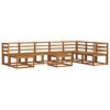 vidaXL Utend&oslash;rs sofa-sett 9 pcs Naturlig Solid akasietre