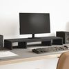 vidaXL Skjermstativ justerbart svart 80x24x10,5 cm konstruert tre