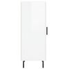 vidaXL Skjenk høyglans hvit 34,5x34x90 cm konstruert tre