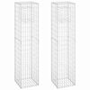 vidaXL Gabionstolper 2 stk 40x40x180 cm jern