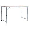vidaXL Sammenleggbart campingbord aluminium 120x60 cm