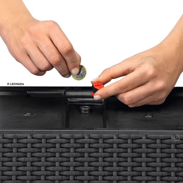 LECHUZA Plantekasse TRIO Cottage 30 ALL-IN-ONE granittsvart