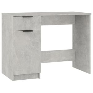 vidaXL Skrivebordskap betonggr&aring; 100x50x75 cm konstruert tre