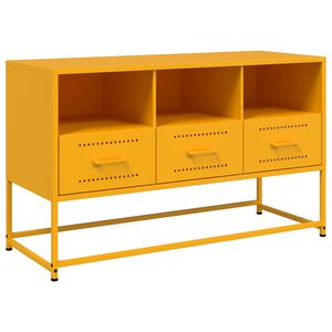 vidaXL TV-benk sennepsgul 100,5x39x60,5 cm st&aring;l