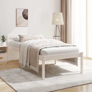 vidaXL Seniorseng hvit 75x190 cm heltre furu