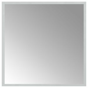 vidaXL LED Badevindu med speil Gjennomsiktig 50 x 50 cm herdet glass