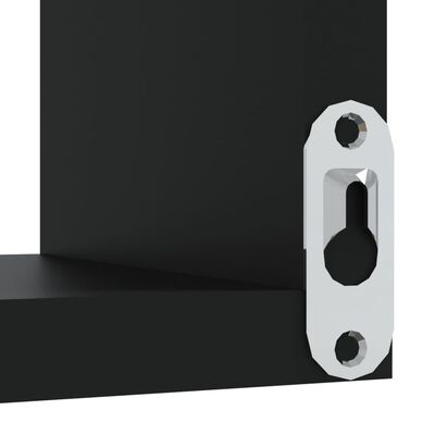 vidaXL Veggmontert hjørnehylle svart 40x40x50 cm sponplate