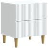 vidaXL Nattbordskap med skuff Hvit 43 x 34,5 x 48 cm Konstruert tre
