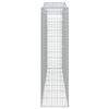 vidaXL Gabionkurv buet 400x50x180/200 cm galvanisert jern