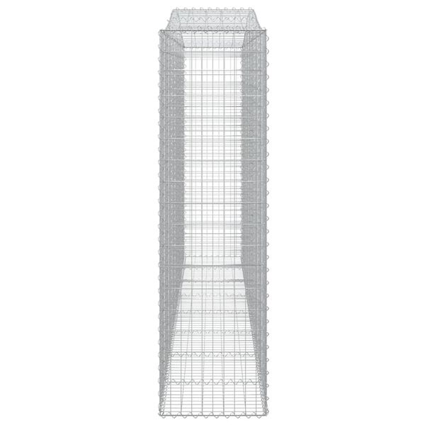 vidaXL Gabionkurv buet 400x50x180/200 cm galvanisert jern