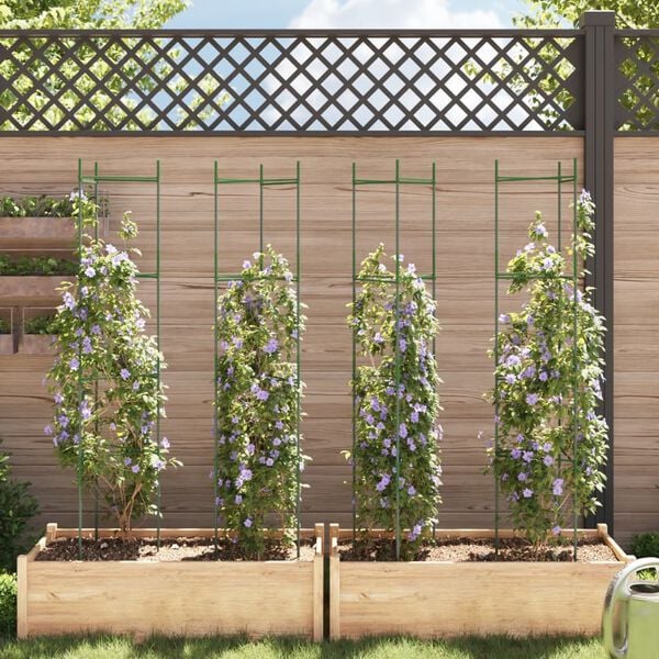 vidaXL Tomatbur 4 stk 154 cm st&aring;l og PP