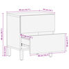 vidaXL Nattbord svart 40x33x46 cm heltre mango