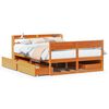 vidaXL Sengeramme uten madrass brun 150x200 cm heltre furu