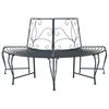 vidaXL Trebens 4-Antall seter 160 x 80 x 89 cm St&aring;l S&oslash;lvgr&aring; halvrund