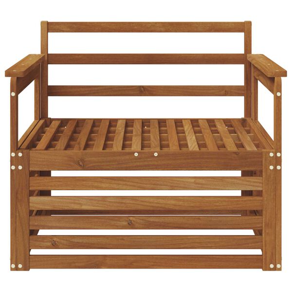 vidaXL 2 Stk Sofa med armlener Solid akasietre Naturlig