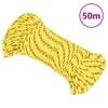 vidaXL B&aring;ttau gul 4 mm 50 m polypropylen