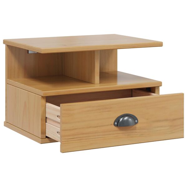 vidaXL Nattbordskap Hill Honning brun 40 x 31 x 27 cm Massiv furu