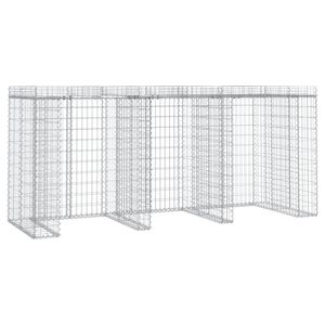 vidaXL Gabionvegg for s&oslash;ppelkasse 270x91x120 cm galvanisert jern