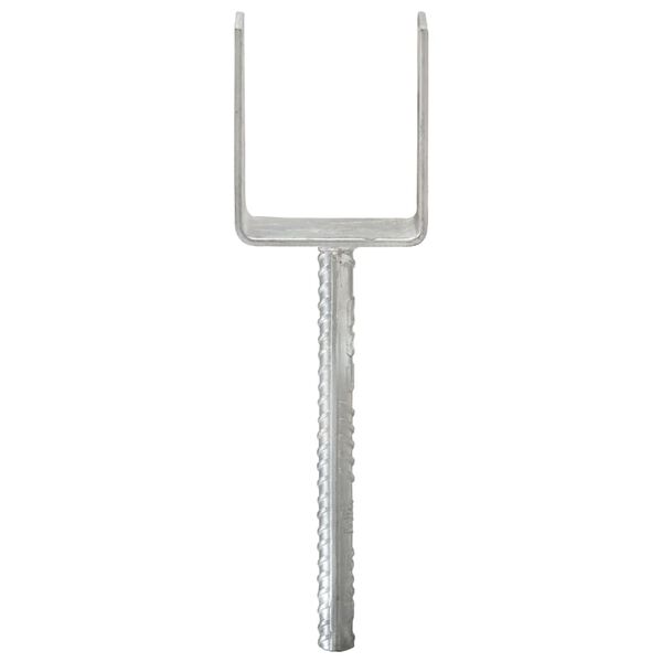 vidaXL Gjerdespyd 6 stk s&oslash;lv 10x6x30 cm galvanisert st&aring;l