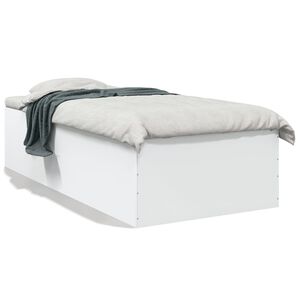 vidaXL Sengeramme hvit 90x190 cm konstruert tre