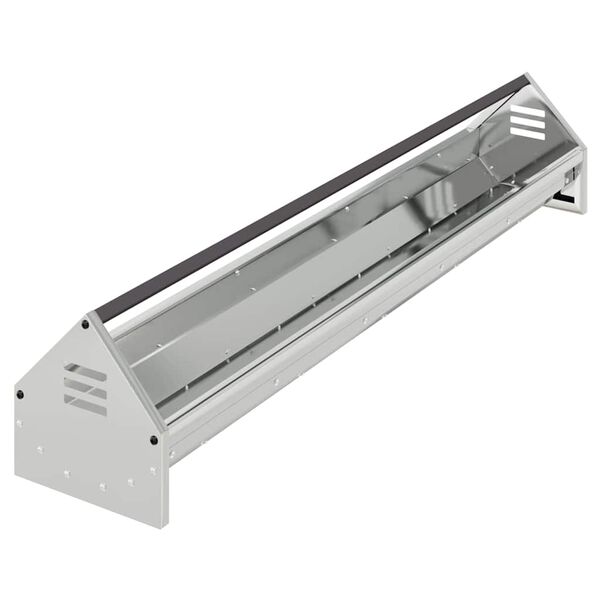 vidaXL Kylling Fôringsrenne sølv 108 x 20,5 x 20 cm Galvanisert Stål