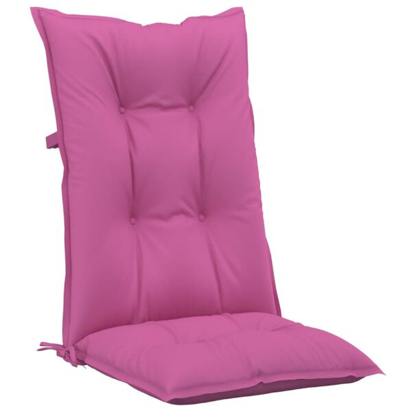 vidaXL Stolputer h&oslash;y ryggst&oslash;tte 4 stk rosa 120x50x7 cm stoff