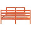 vidaXL Sengeramme uten madrass voksbrun 140x190 cm heltre furu