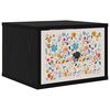 vidaXL Vegghengt nattbord MAINZ Svart eik 36 x 33 x 25 cm