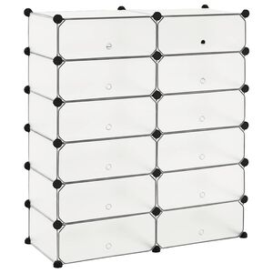 vidaXL Skoskap med arrang&oslash;r 12 rom hvit