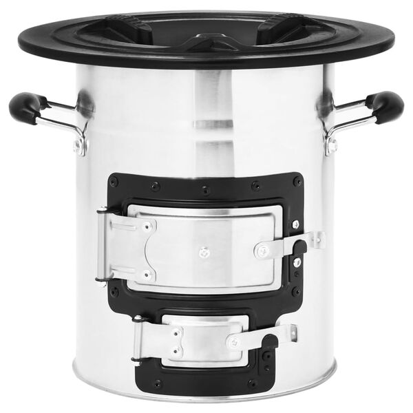 vidaXL Vedovn for camping s&oslash;lv 51,5x35x30,5 cm rustfritt st&aring;l