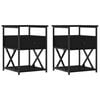 vidaXL Nattbord 2 stk svart 40x42x55 cm konstruert tre