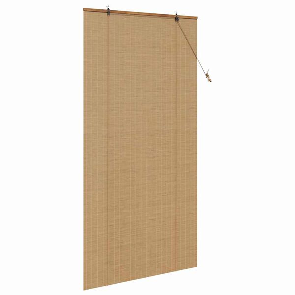 vidaXL Rullegardin med gardiner Brun 120 x 220 cm Bambus