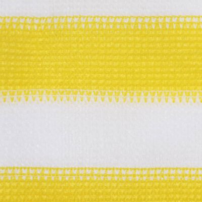 vidaXL Balkongskjerm gul og hvit 120x600 cm HDPE