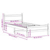 vidaXL Sengeramme uten madrass 90x190 cm heltre furu